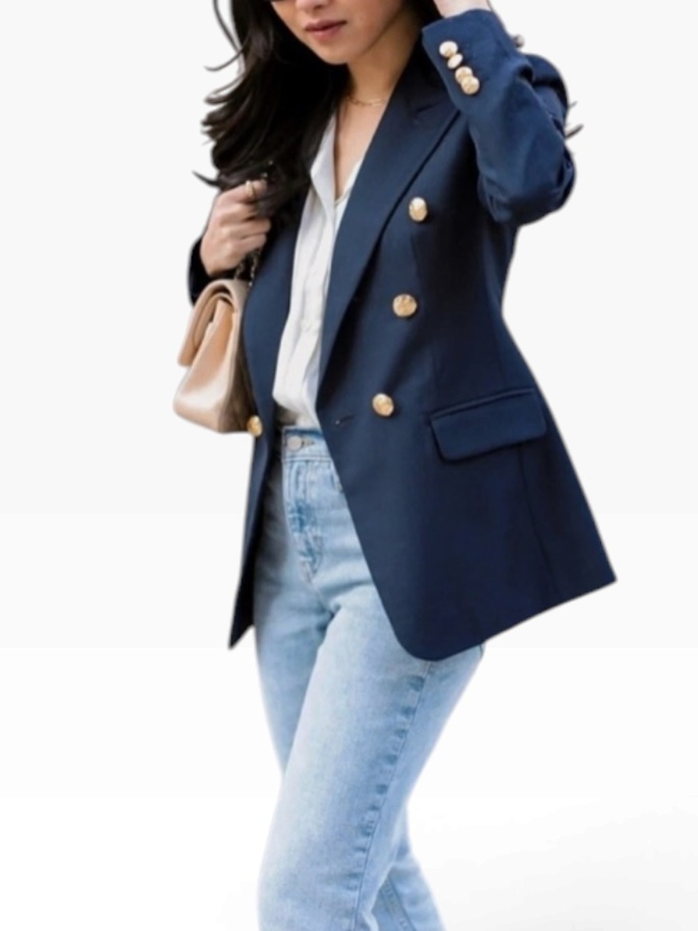 Banana Republic Navy Blue "Captain's" Double Breasted Blazer 10
